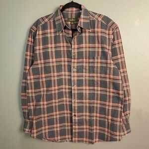 Ermenegildo Zegna Plaid Shirt L Button Down Heavy Colorful Rugged Italy Classic